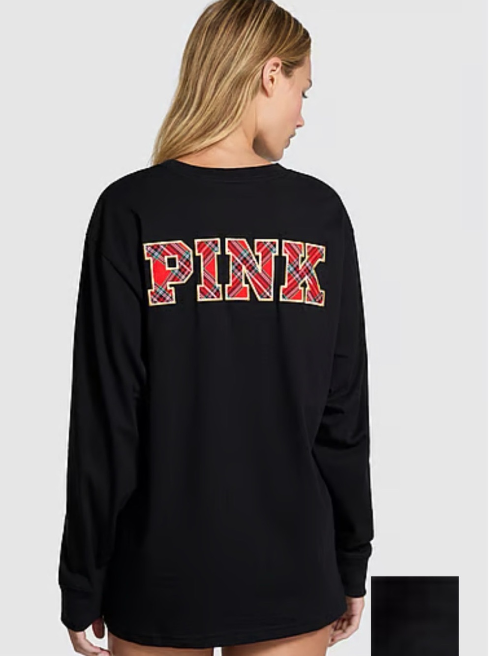 Pink Victoria’s Secret Campus Crew Long-Sleeve T-shirt